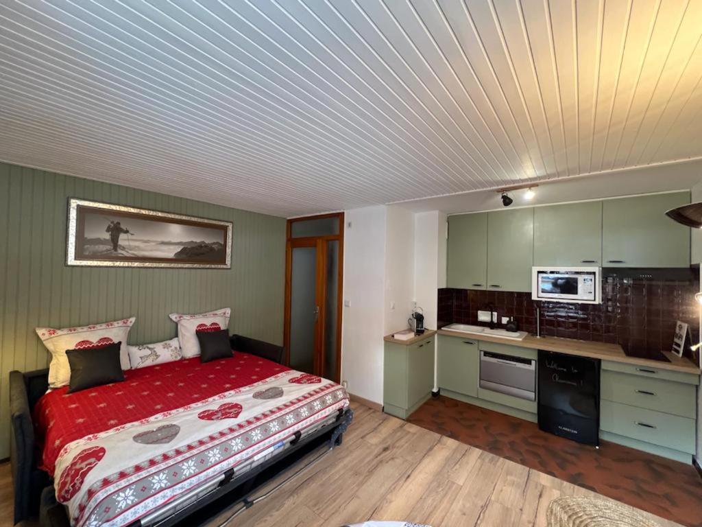 Studio Dent Du Caiman, Chamonix Hyper Centre, Parking, Vue Mont Blanc Extérieur photo